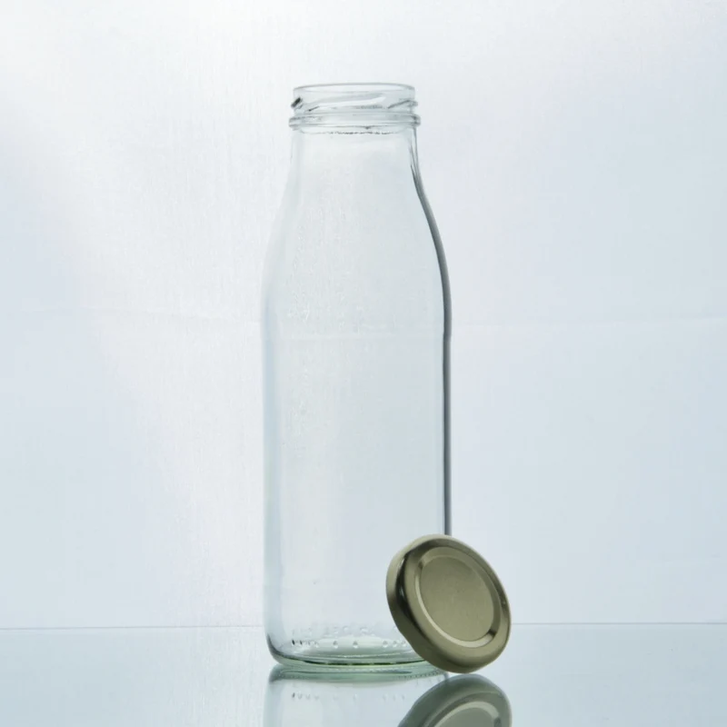 8er-Set Milchflasche 500 ml inkl. TO-Verschlüsse in Gold und Etiketten