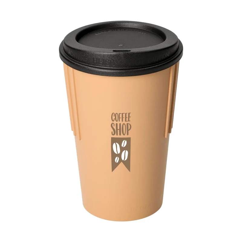 Mehrweg-Riffel-Kaffeebecher ToGo, PP, 300ml, Ø79x115mm