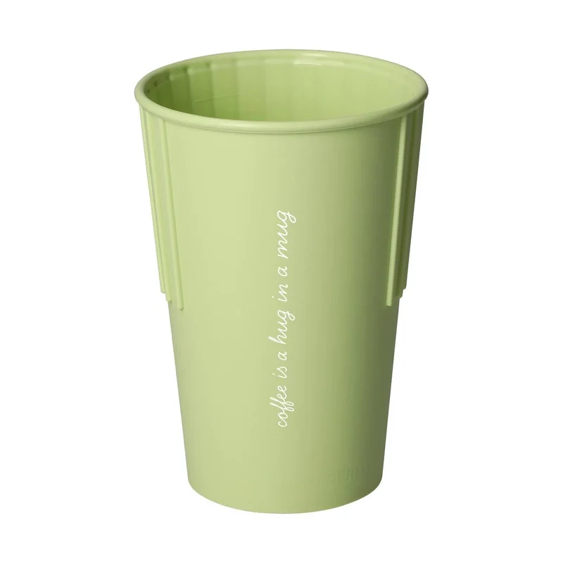 Mehrweg-Riffel-Kaffeebecher ToGo, PP, 300ml, Ø79x115mm