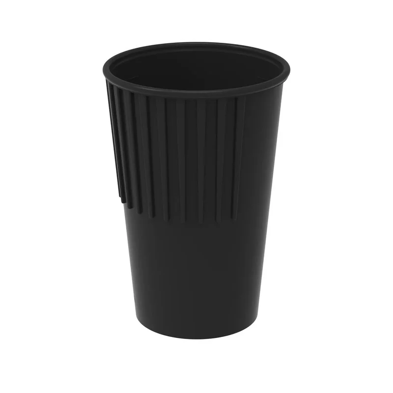 Mehrweg-Riffel-Kaffeebecher ToGo, PP, 300ml, Ø79x115mm