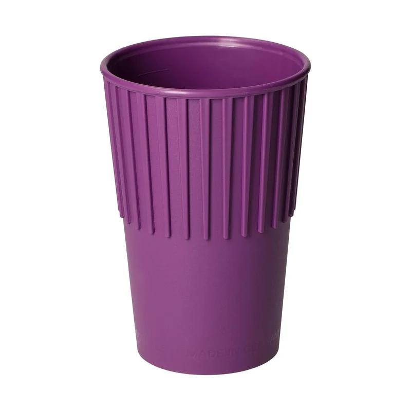 Mehrweg-Riffel-Kaffeebecher ToGo, PP, 300ml, Ø79x115mm