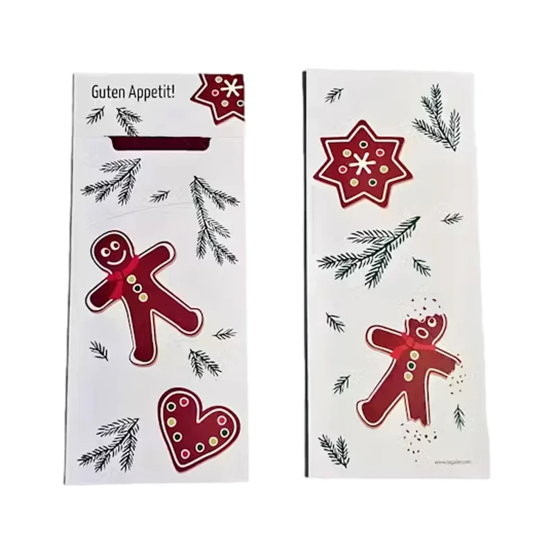 Serviettentaschen "Weihnachten", 85x200mm, mit Tissue-Serviette, bordeaux, 33x33cm, 2-lagig