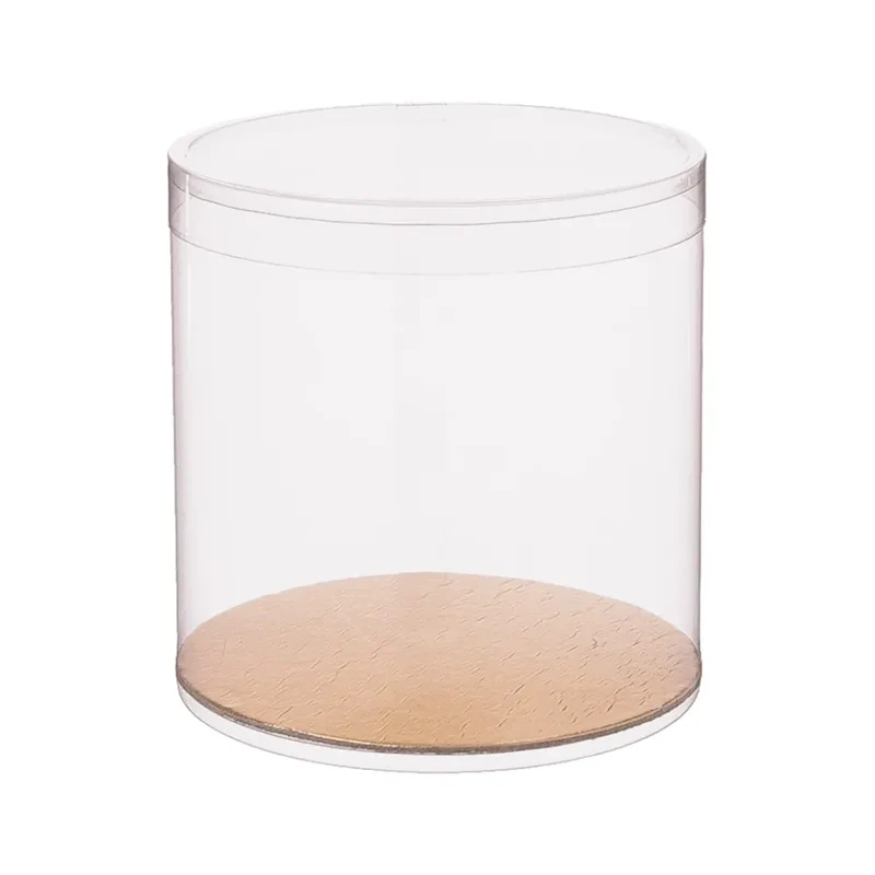Klarsichtbox/Runddose mit Goldboden, Ø80mm, transparent