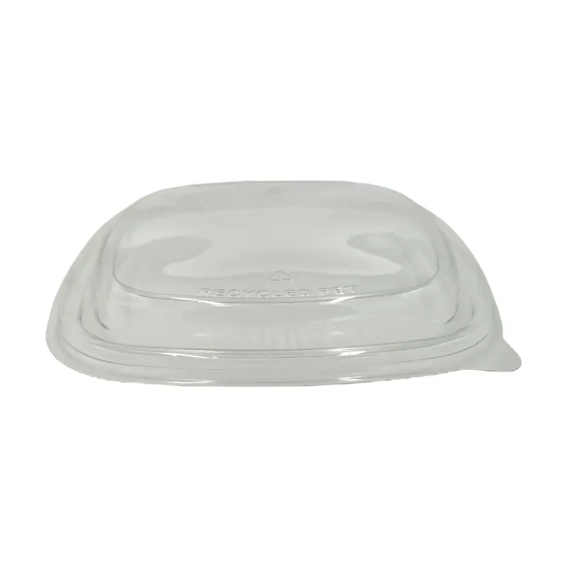 Deckel für Salatschalen To Go (500/750ml, quadratisch), rPET, 130x130mm, transparent