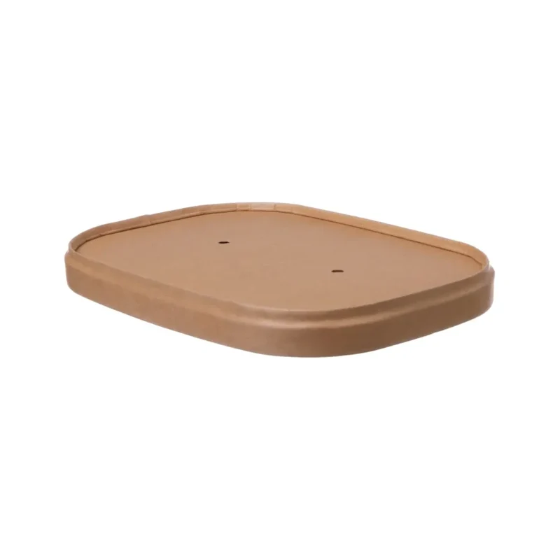 Deckel für Salatschalen "PE" (500-1000ml), Pappe, rechteckig, braun