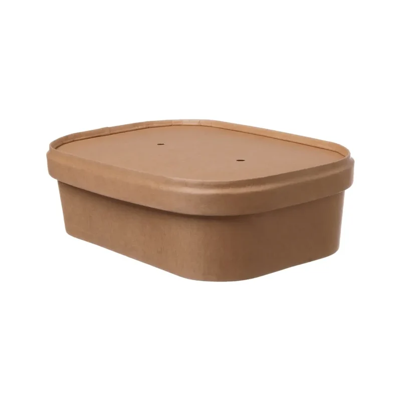 Salatschalen To Go "PE" (300 St.), Pappe, rechteckig, braun
