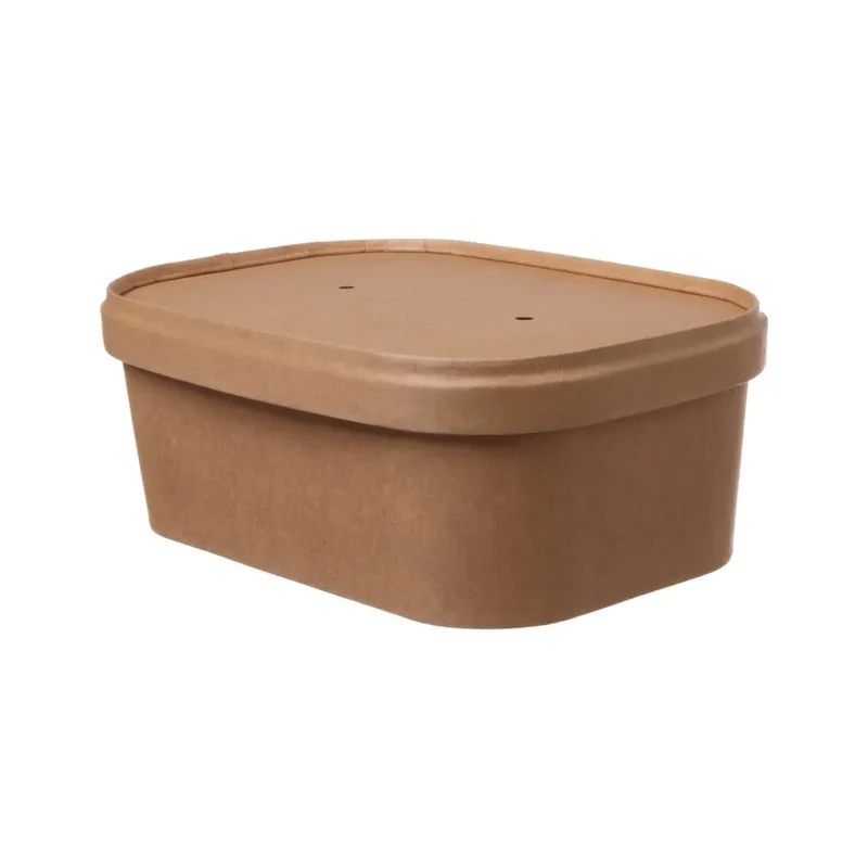 Salatschalen To Go "PE" (300 St.), Pappe, rechteckig, braun