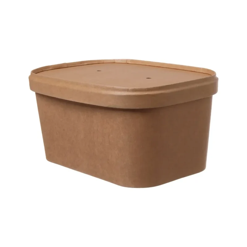 Salatschalen To Go "PE" (300 St.), Pappe, rechteckig, braun