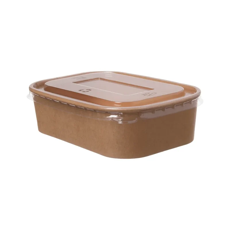 Salatschalen To Go "PE" (300 St.), Pappe, rechteckig, braun