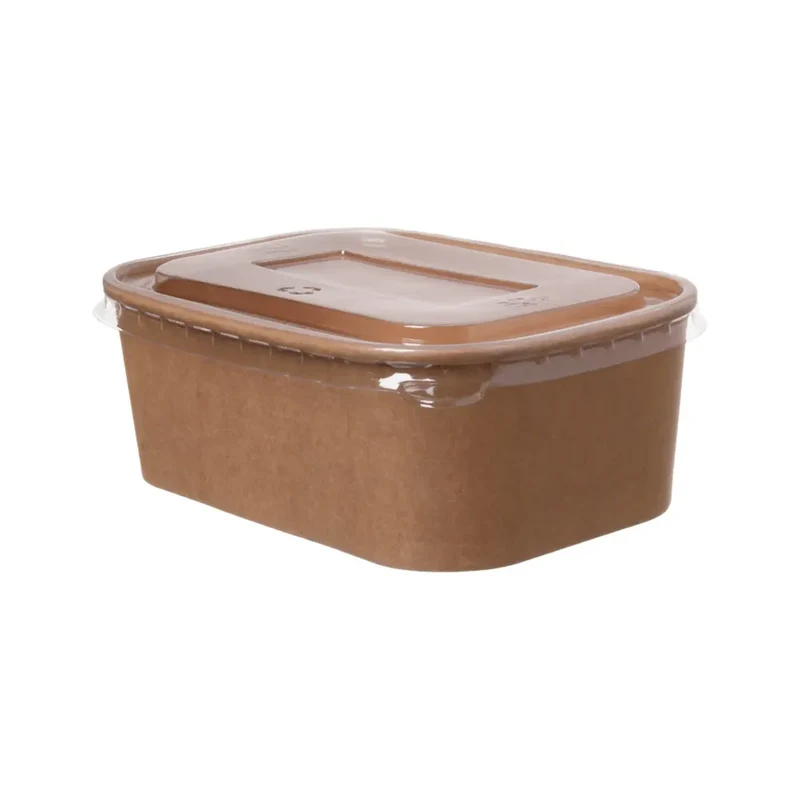 Salatschalen To Go "PE" (300 St.), Pappe, rechteckig, braun