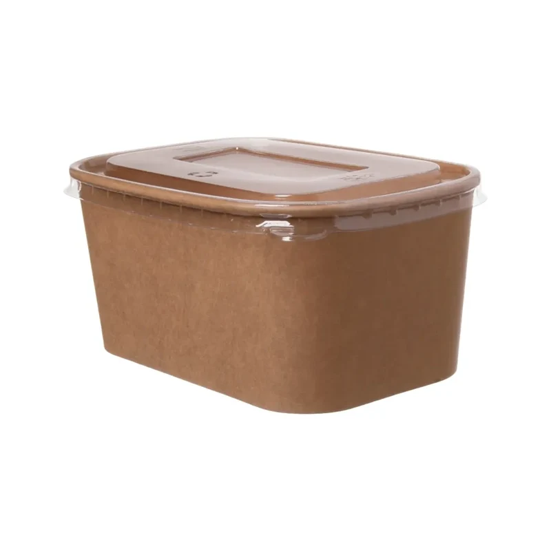 Salatschalen To Go "PE" (300 St.), Pappe, rechteckig, braun