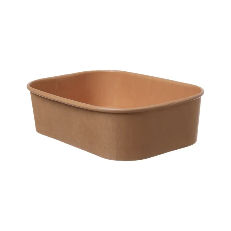 Salatschalen To Go "PE" (300 St.), Pappe, rechteckig, braun