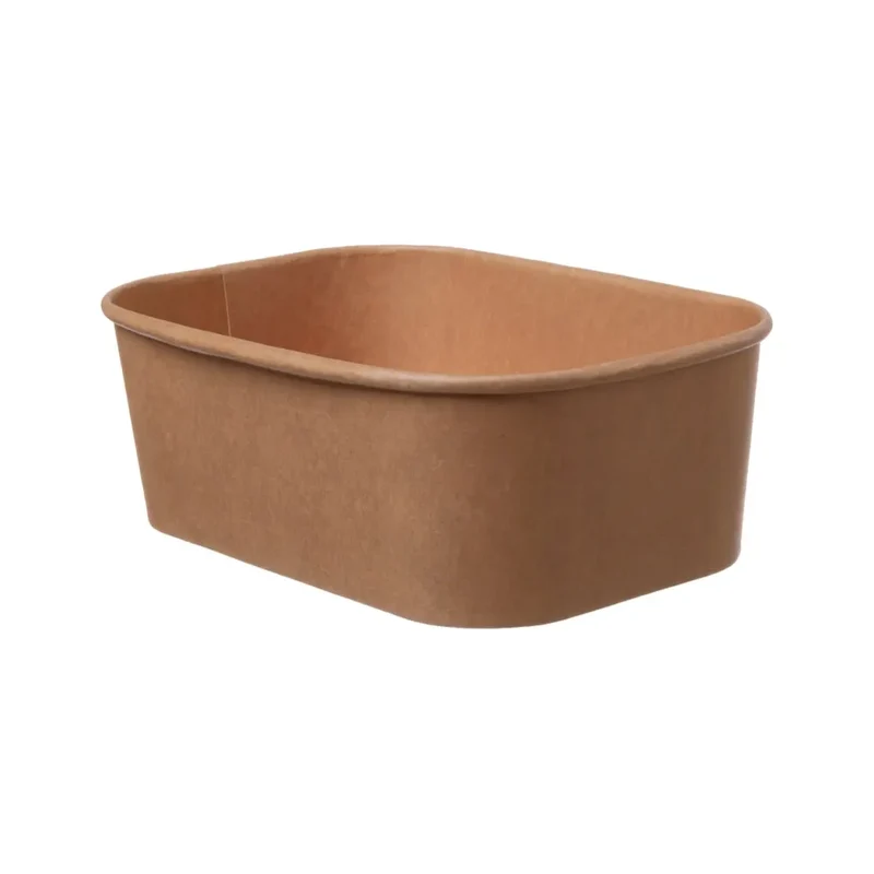 Salatschalen To Go "PE" (300 St.), Pappe, rechteckig, braun