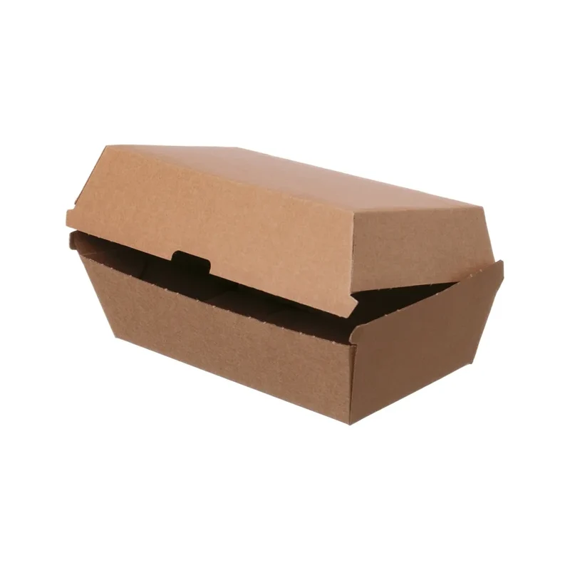 Lunch-Boxen, Wellpappe, unbedruckt, braun
