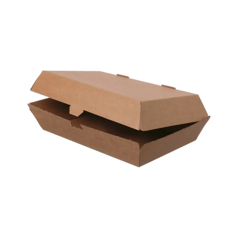 Lunch-Boxen, Wellpappe, unbedruckt, braun