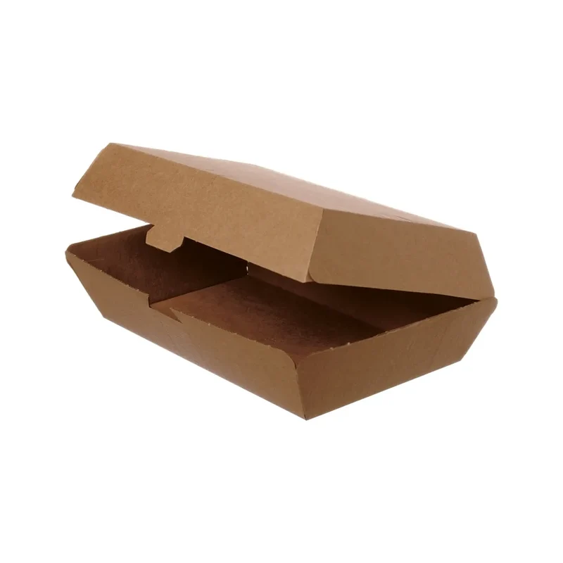 Lunch-Boxen, Wellpappe, unbedruckt, braun