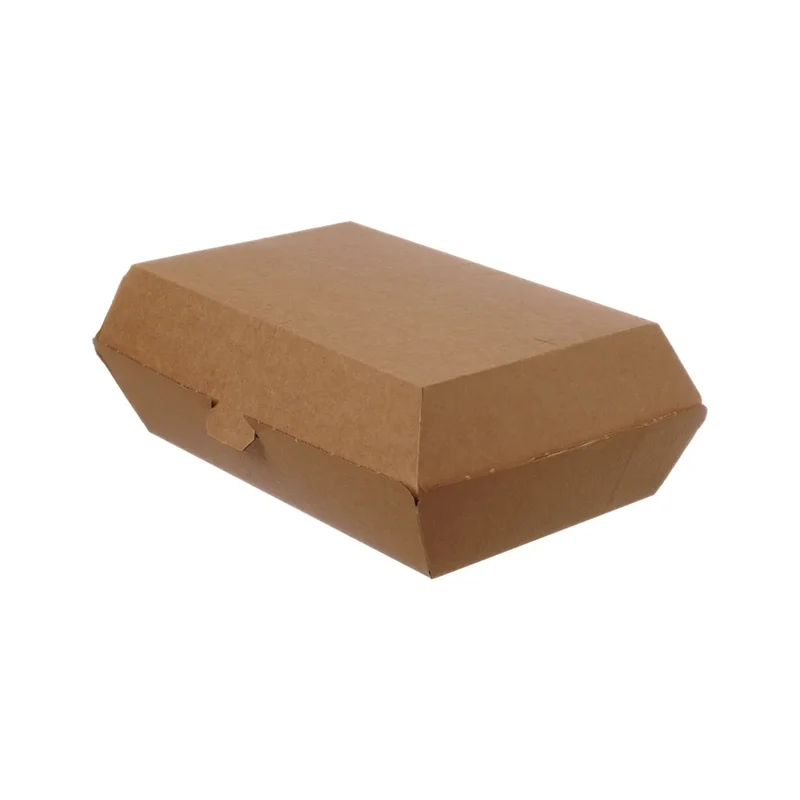 Lunch-Boxen, Wellpappe, unbedruckt, braun