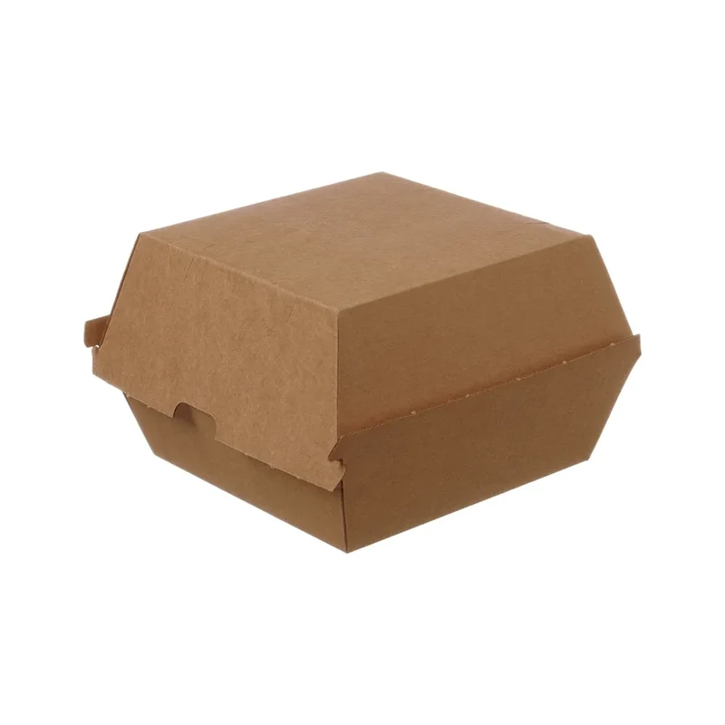 Hamburger-Boxen, Wellpappe, unbedruckt, braun