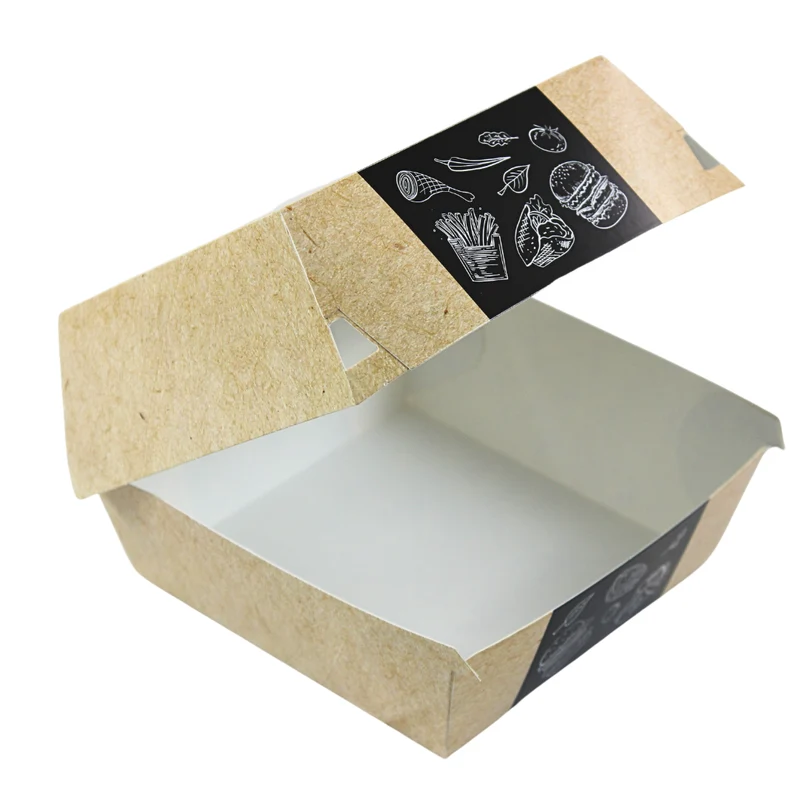 Burgerbox Braun/Schwarz 13,5×13,5cm
