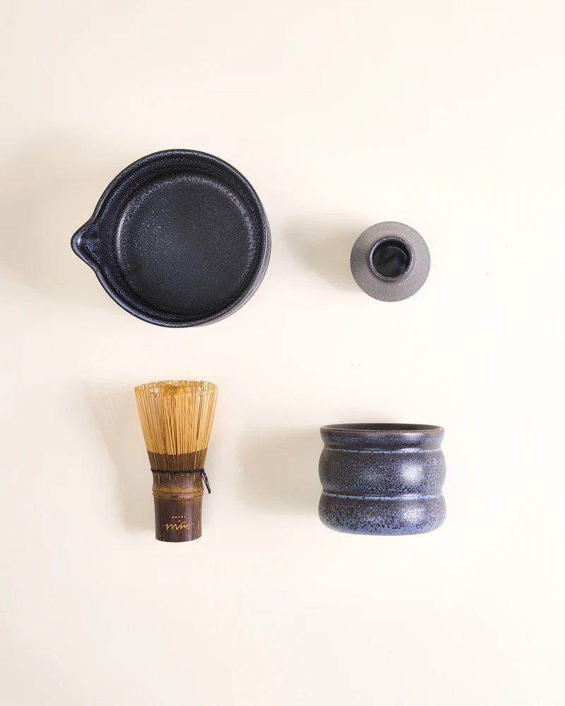 Turmalina Matcha-Set bubble 4-teilig schwarz