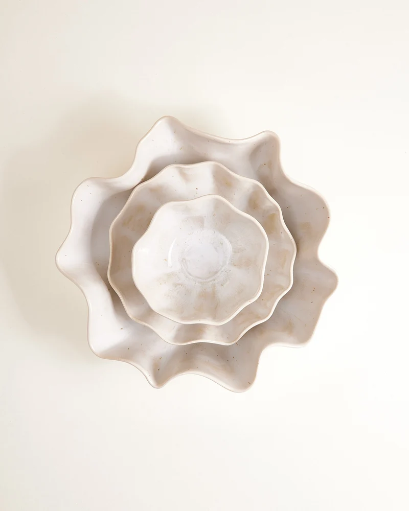 MaM x minimalara Geschirr-Set shell sand 3-teilig