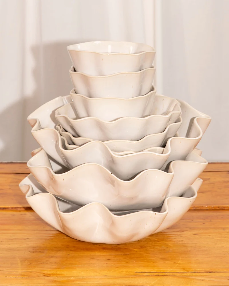 MaM x minimalara Geschirr-Set shell sand 3-teilig