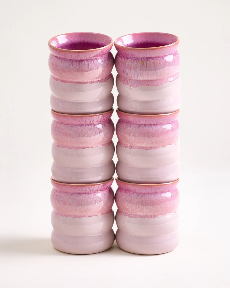 Bica Becher groß bubble pink 6er-Set