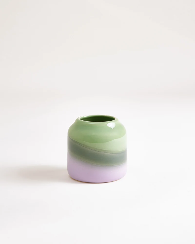 Bebé Vase S grün dunkelgrün lila