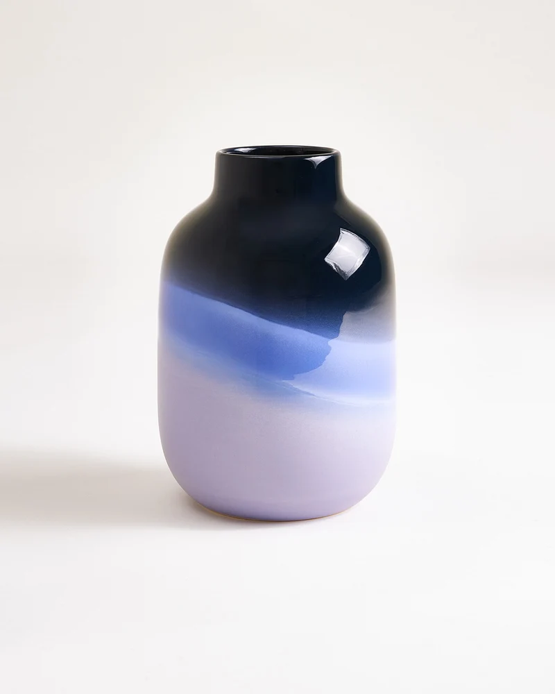 Nuno Vase M dunkelblau blau