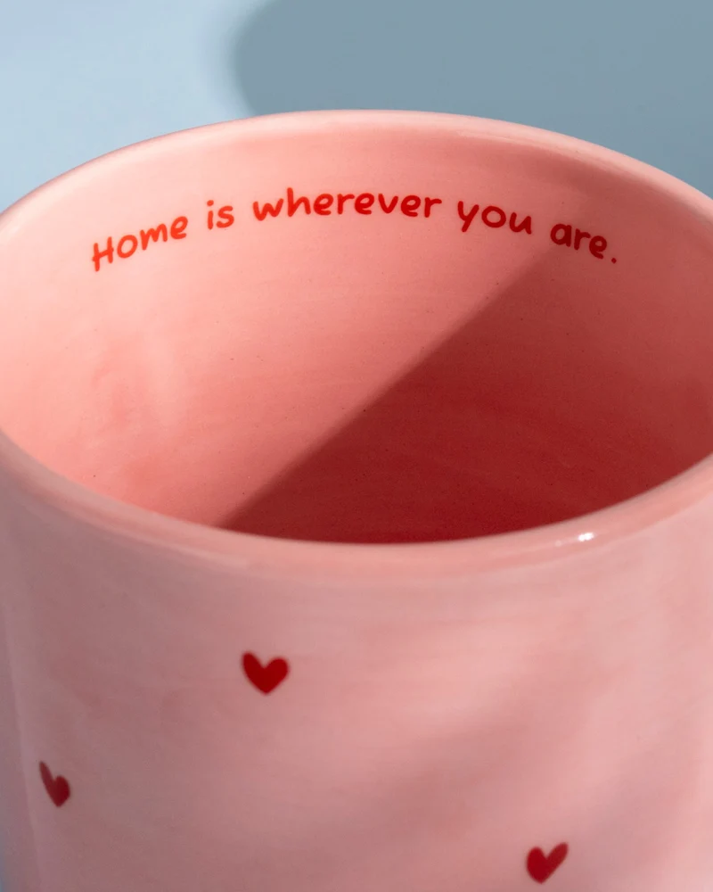 Lira Tasse groß Home rosa rot