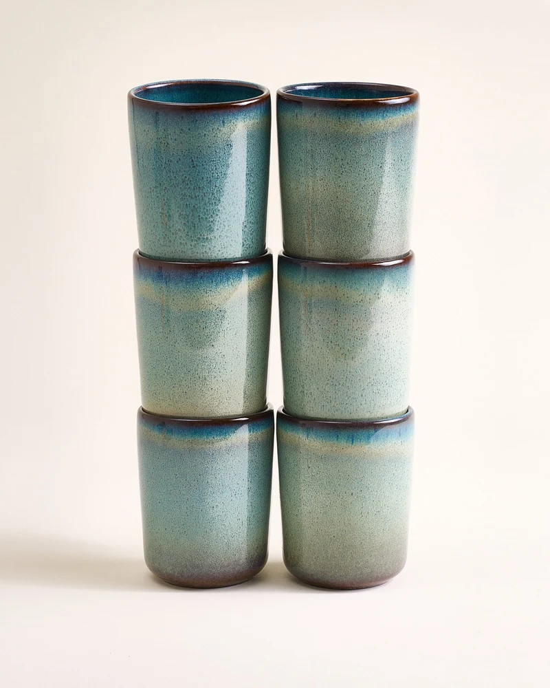 Madeira Becher groß grünblau 6er-Set