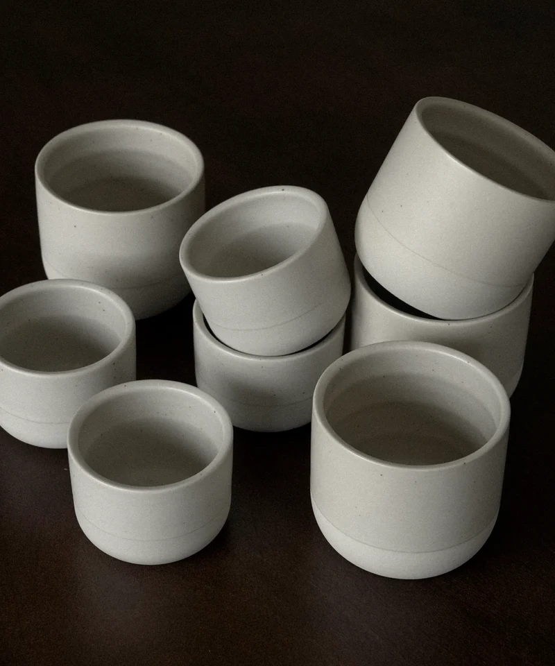 Cappuccino & Espresso Keramik Becher Beige | Faro