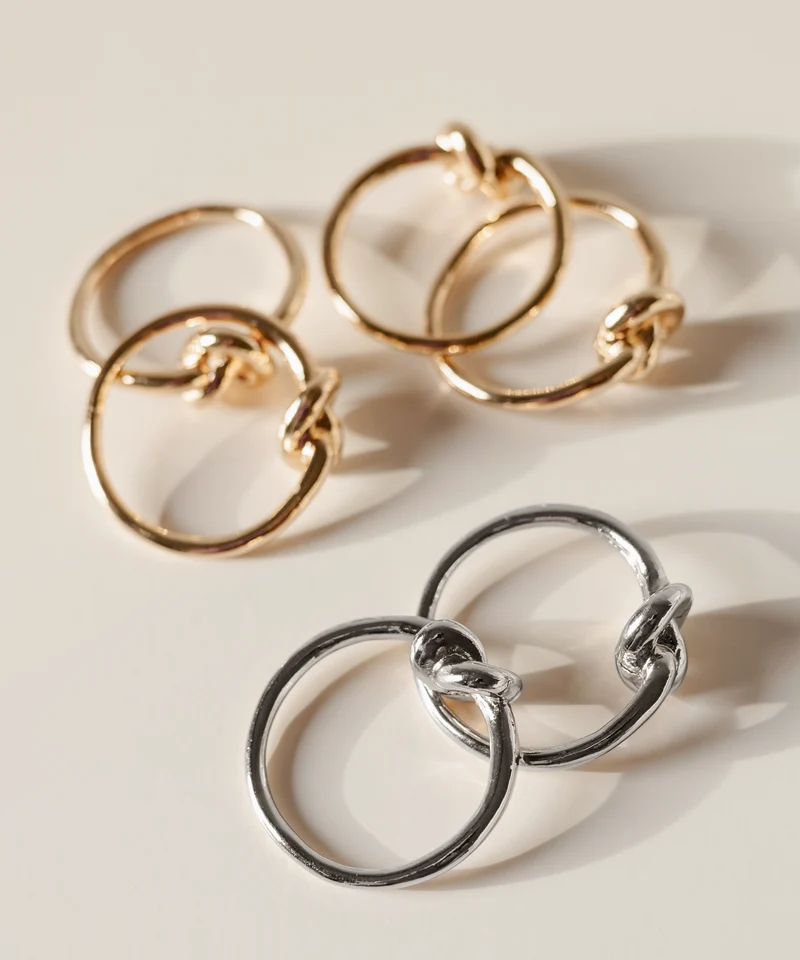 Serviettenringe Gold & Silber im 2x 6er Set | Tye