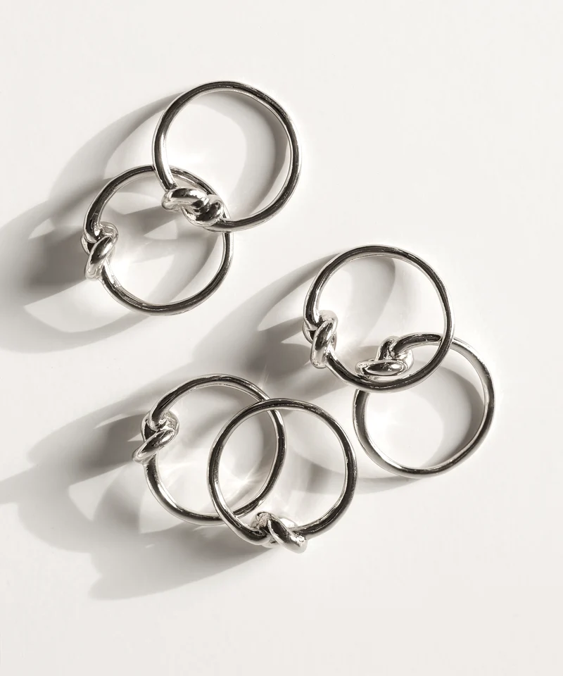 Serviettenringe Gold & Silber im 2x 6er Set | Tye