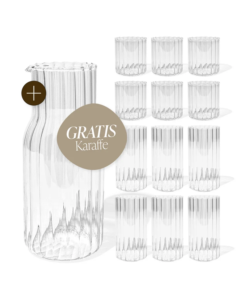 12er Gläser-Set + GRATIS Karaffe | Norway