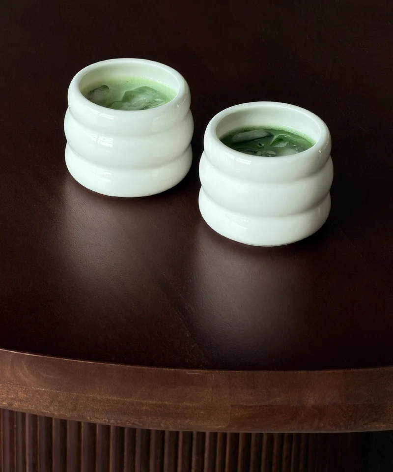 Matcha Komplett-Set mit zwei Keramik Becher | Akio