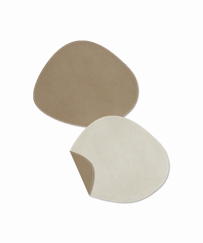 Telleruntersetzer Taupe/Creme | Jade