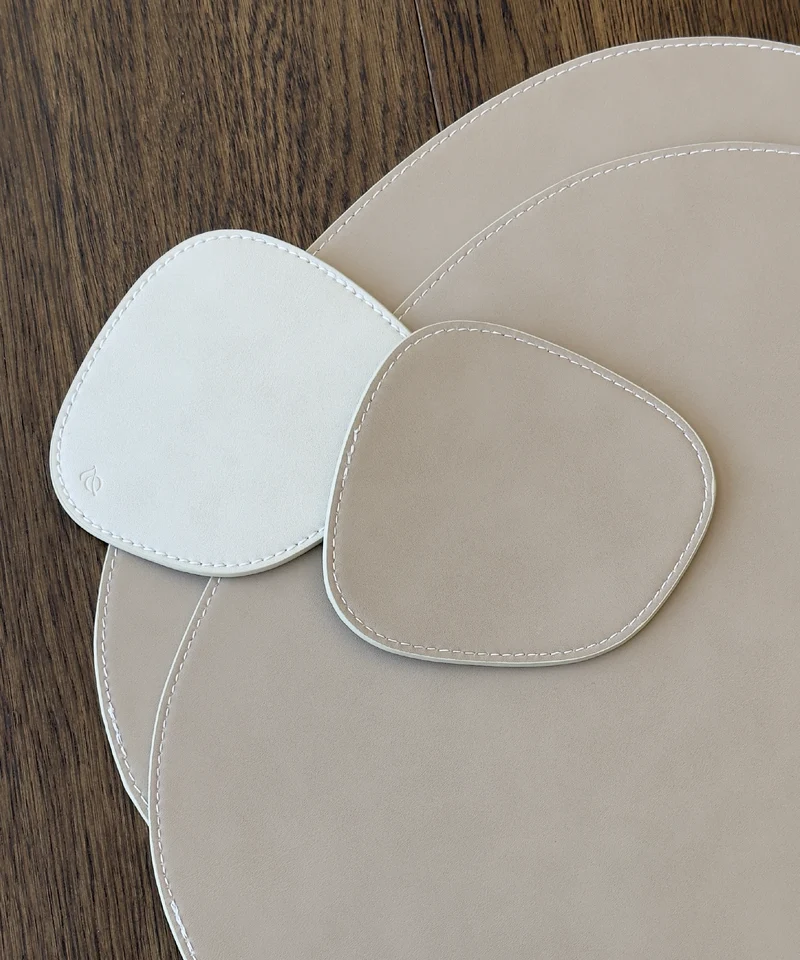 Telleruntersetzer Taupe/Creme | Jade