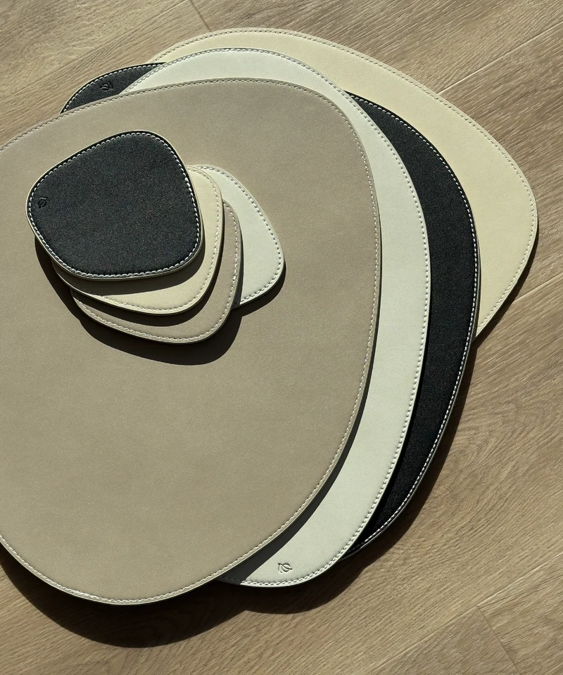 Telleruntersetzer Taupe/Creme | Jade