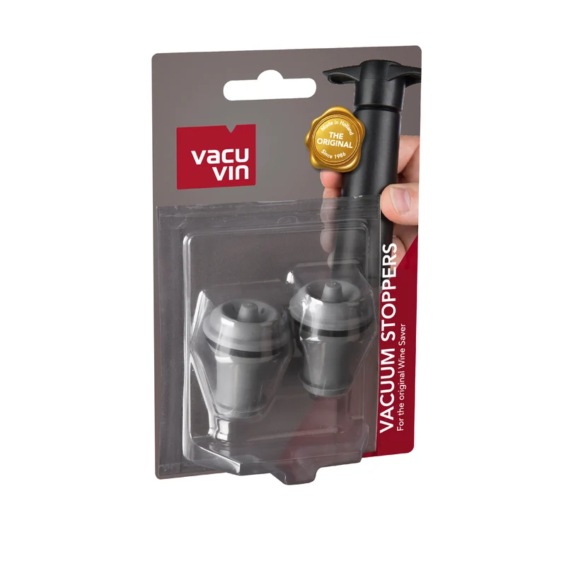 Weinstopfen Grau 2er Set.