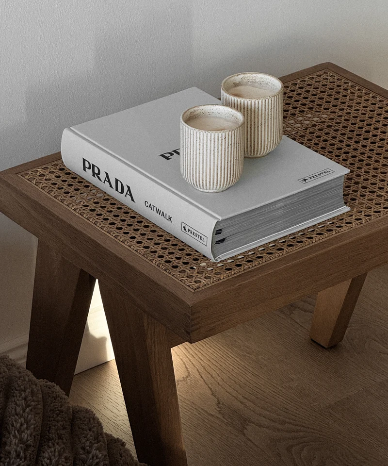 Keramik Becher im geriffeltem Design Beige | Paris