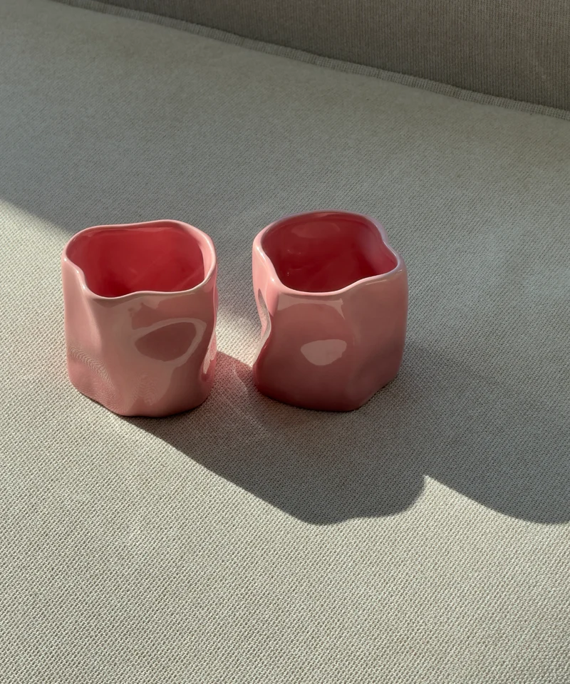 Organischer Keramik Becher Pink | Alaska