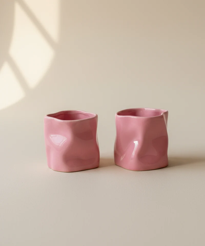Organischer Keramik Becher Pink | Alaska