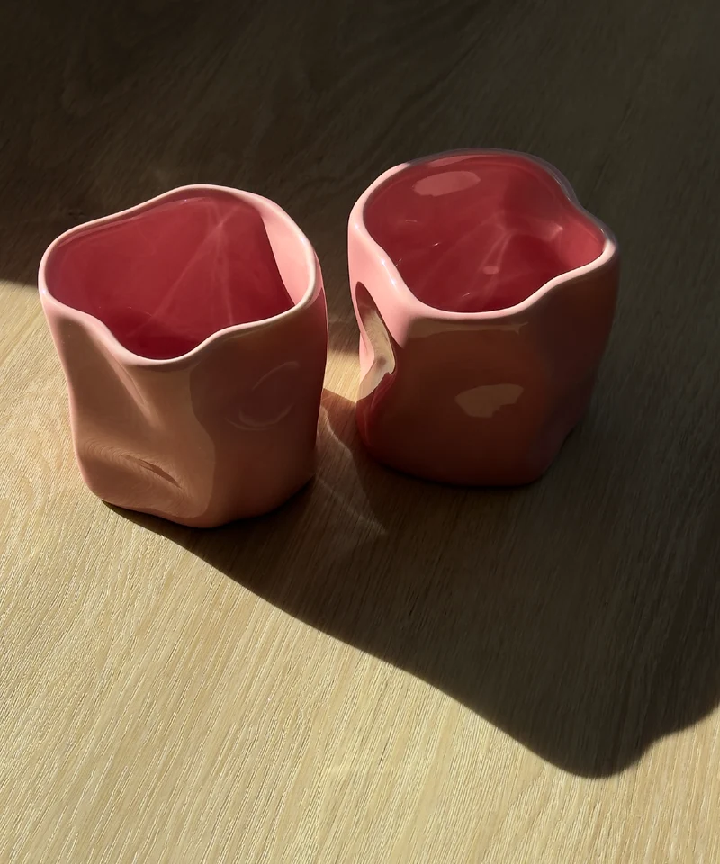 Organischer Keramik Becher Pink | Alaska
