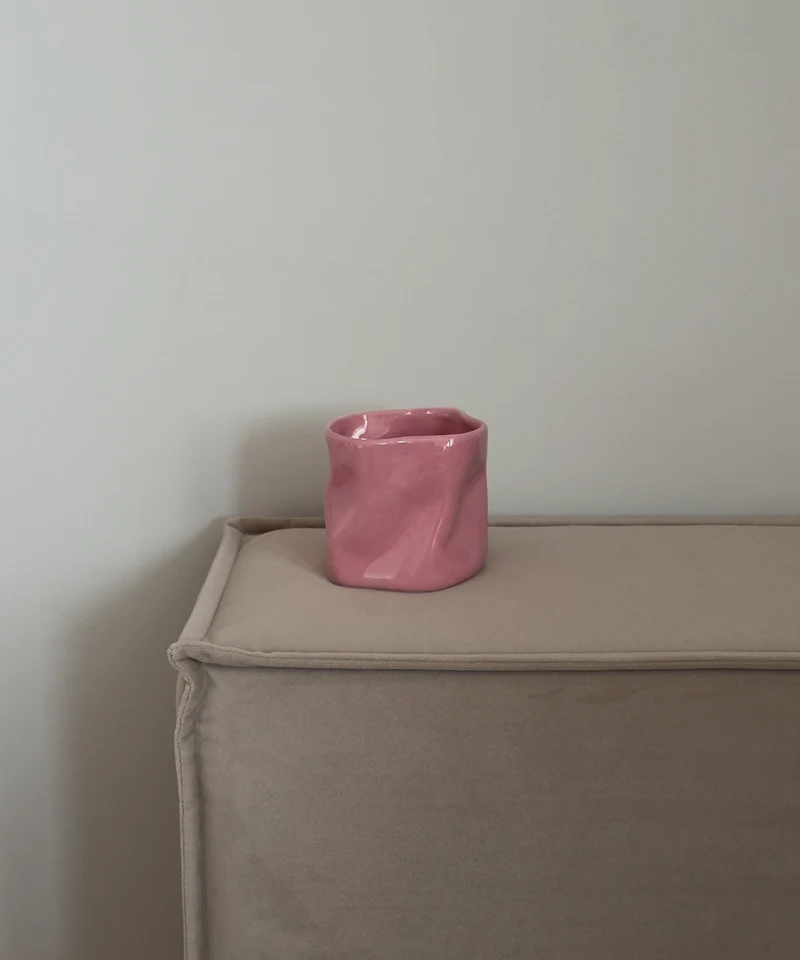 Organischer Keramik Becher Pink | Alaska