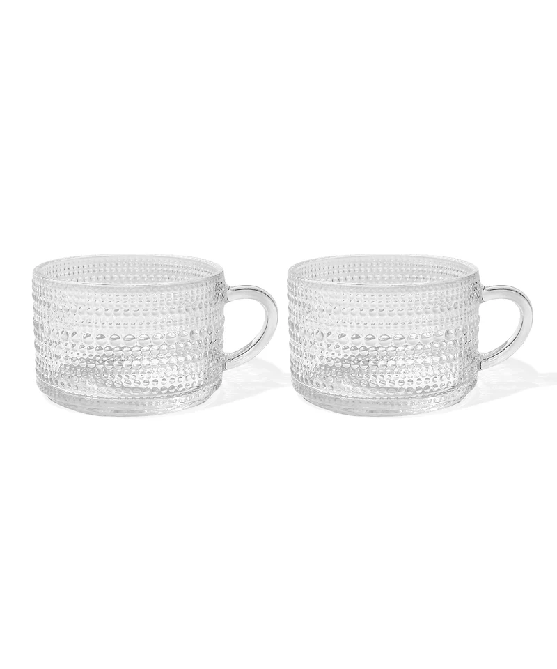Perlenbesetzte Glastasse | Atlanta