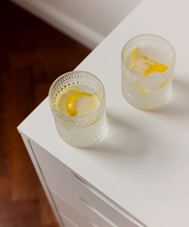 Kleines perlenbesetztes Glas | Atlanta