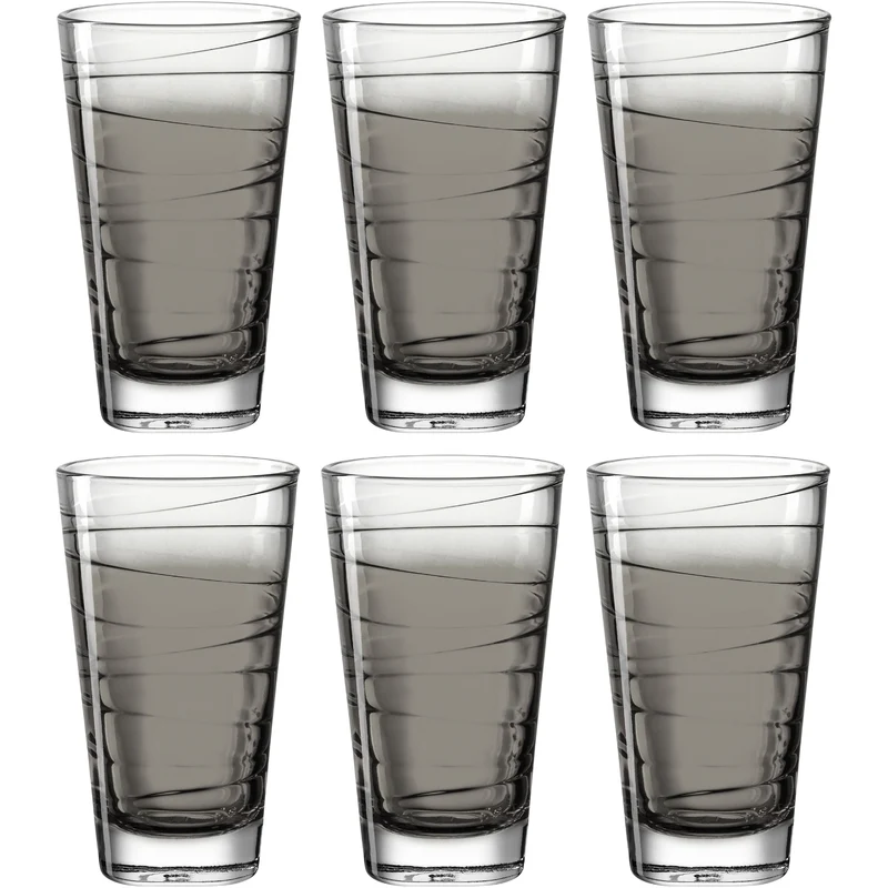 Trinkglas VARIO STRUTTURA 280 ml anthrazit 6er-Set