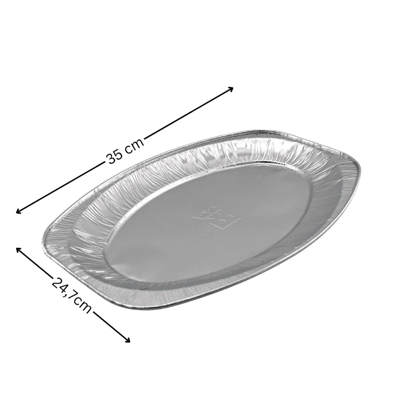 Alu-Servierplatte Oval 35 cm