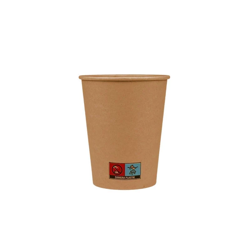 Einweg Kaffeebecher 200ml / 8oz Braun